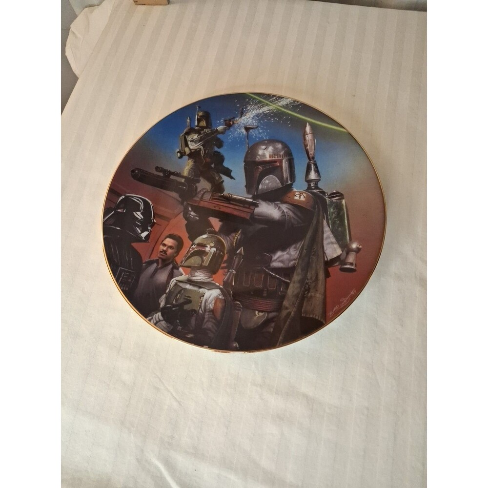 Star Wars Hamilton Collection Boba Fett Plate Heroes and Villains